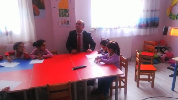 İlçe Milli Eğitim Müdürümüz Ubeydullah AYDIN Şehit Asteğmen Ahmet İnal Anaokulunu Ziyaret etti.