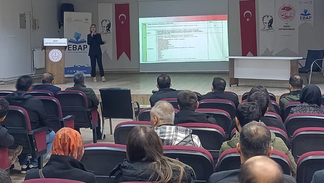 Türkiye Yüzyılı Maarif Modeli Kapsamında EBAP Bilgilendirme Toplantısı Yapıldı